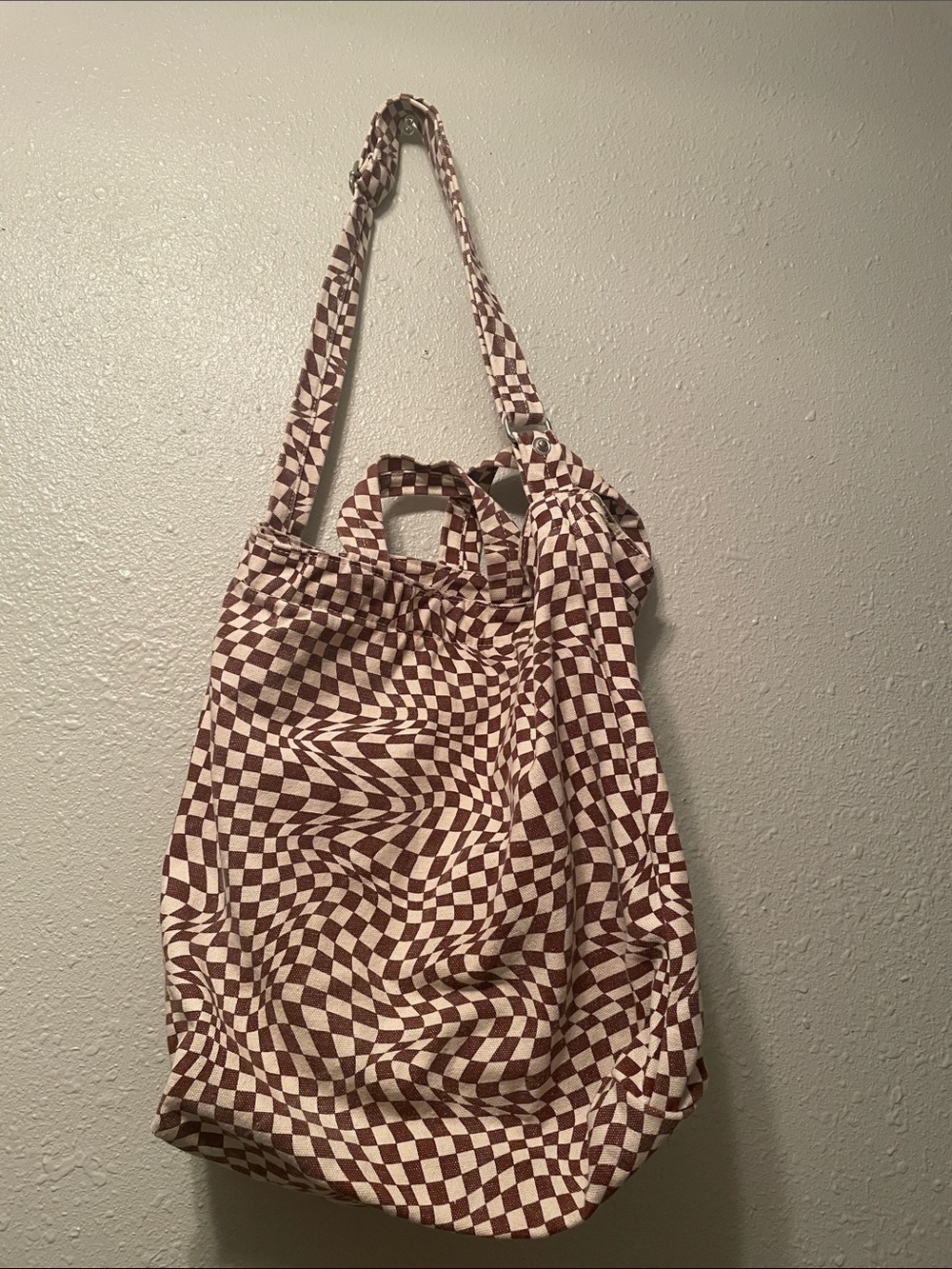 BAGGU Duck Tote Bag — Maroon Trippy
Checkered